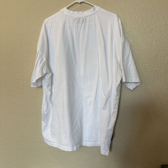 SAINT MORTA logo Zeus Boxy T-shirt White Black Graphic Print Men’s Medium - Picture 5 of 7